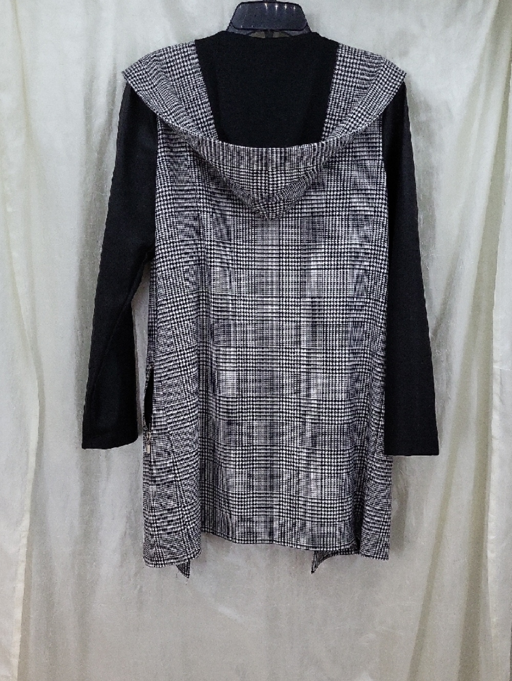 Frank Lyman Design Houndstooth Longline Blazer with Star Patches Sz 8 - Picture 13 of 15